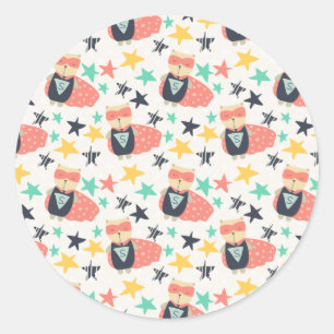 a classic round sticker