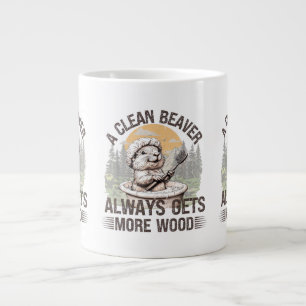 A Clean Beaver Always Gets More Wood Adult Humour Large Coffee Mug