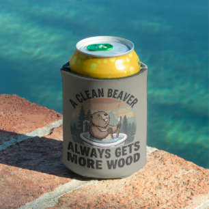 A Clean Beaver Always Gets More Wood Dirty Humour  Can Cooler