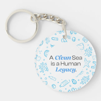 A Clean Sea is a Human Legacy | Ocean Pollution Keychain
