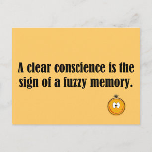 a clear conscience postcard