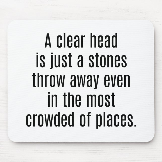 A Clear Head Mouse Pad (Front)