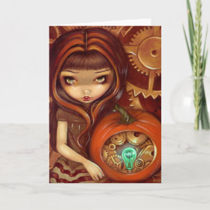 "A Clockwork Pumpkin" Greeting Card