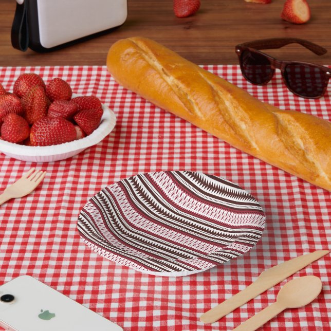 A close-up image of a colourful screen displaying  paper plate (Picnic)
