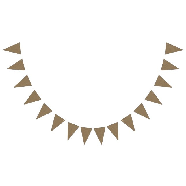 A close-up image showcasing a fabric with a tan an bunting flags (All)