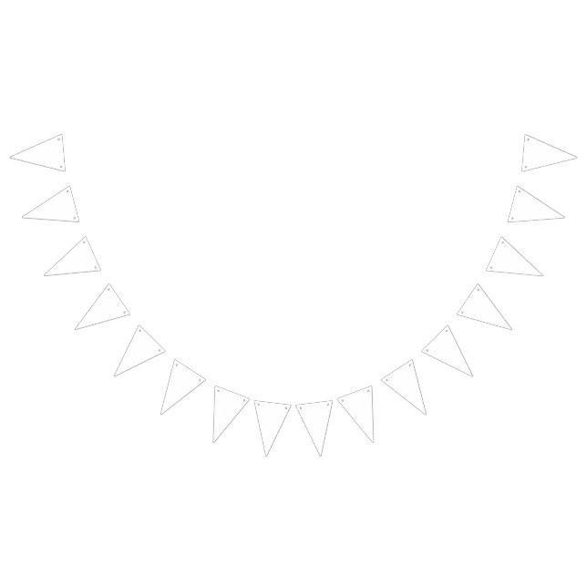 A close-up of a white sleeve made from a smooth, p bunting flags (All)