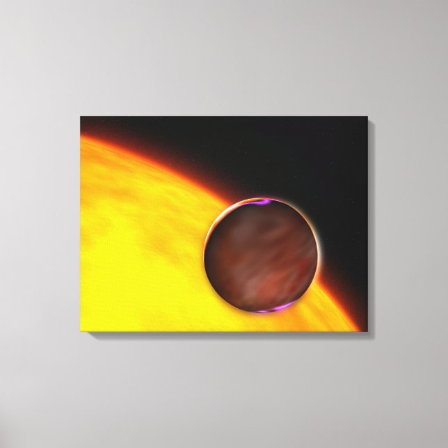 A close-up of an extrasolar planet canvas print (Front)
