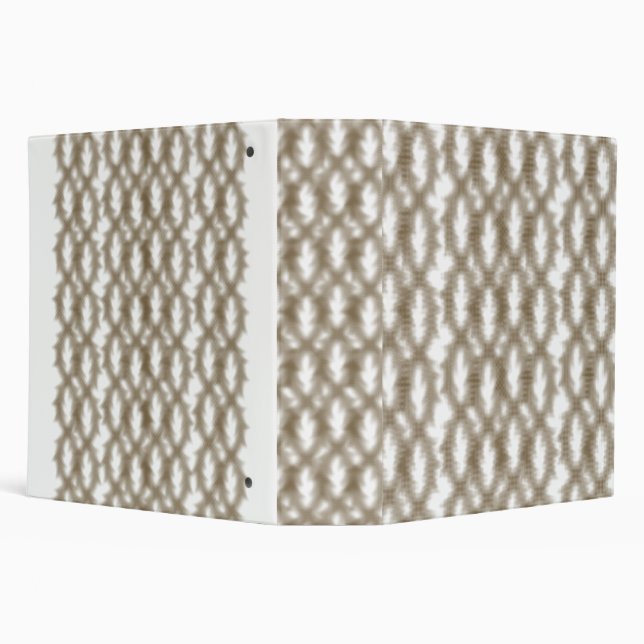 A close-up view of a crisscrossing wire mesh grid  binder (Background)