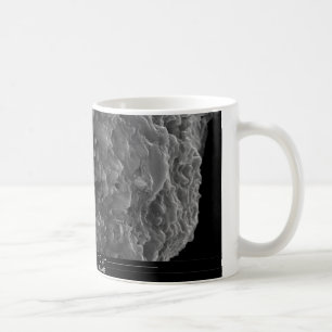 A close up view of a pipe cross section coffee mug