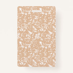 A close-up view of a textured wall featuring patte badge