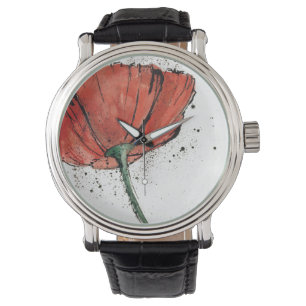 A Closed Flower on a White Background Watch