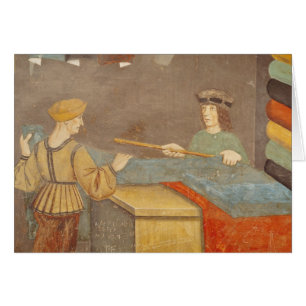 A Cloth Merchant Measuring Cloth