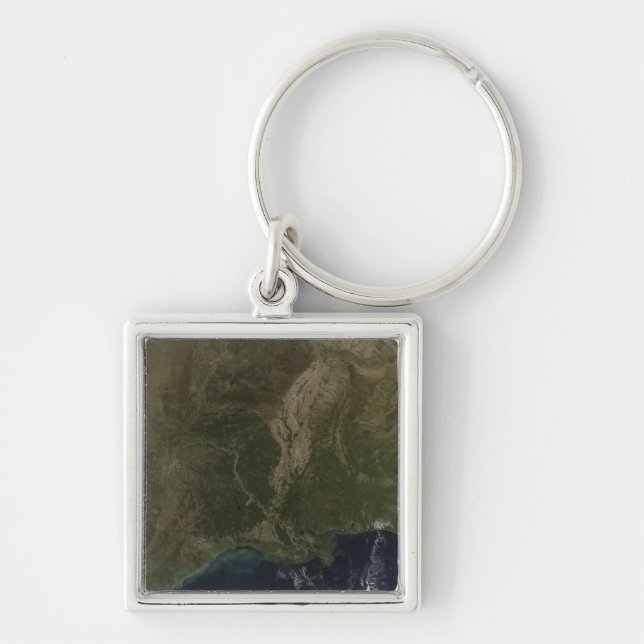 A cloud-free view of the southern United States Keychain (Front)