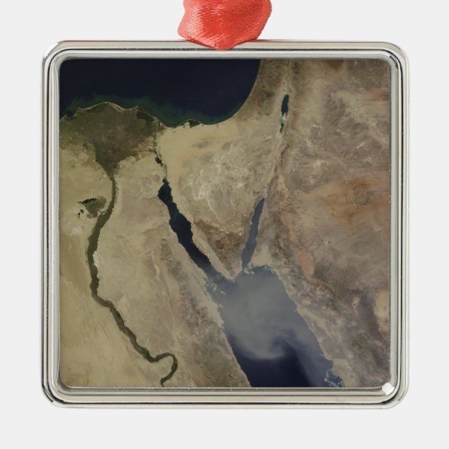 A cloud of tan dust from Saudi Arabia Metal Ornament (Front)