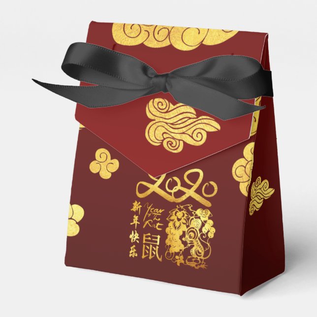 A Clouds Rat paper-cut Chinese New Year 2020 TFB Favor Box (Front Side)