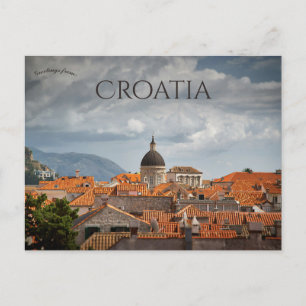 A Cloudy Day in Dubrovnik Croatia Postcard