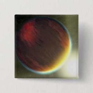 A cloudy Jupiter-like planet that orbits 2 Inch Square Button