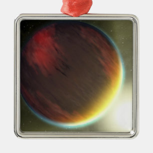 A cloudy Jupiter-like planet that orbits Metal Ornament