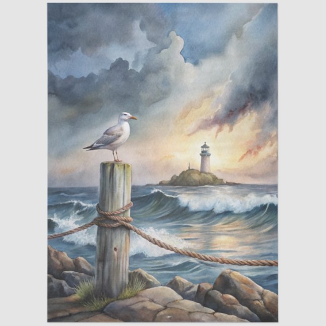 A Coastal Series Design 29 Tissue Paper (Front)