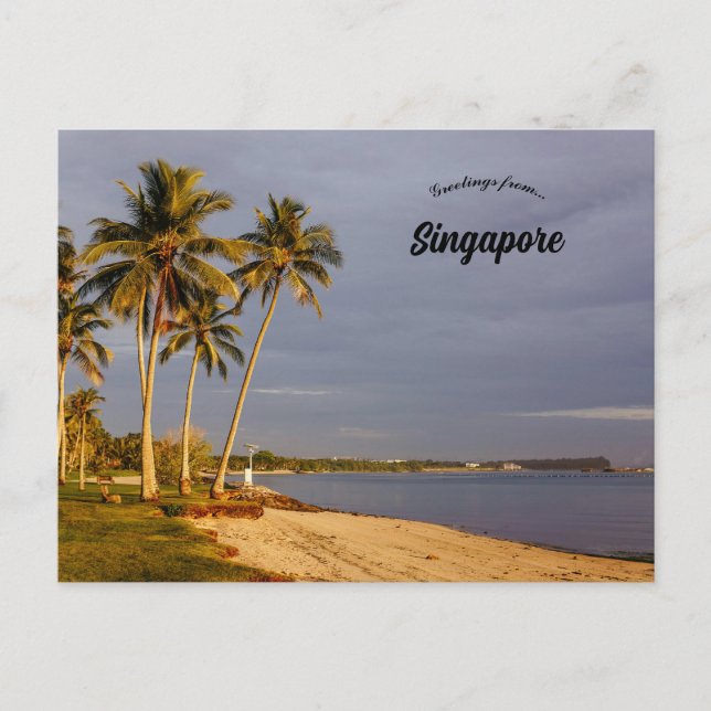 A Coastal Sunrise in Singapore Postcard (Front)