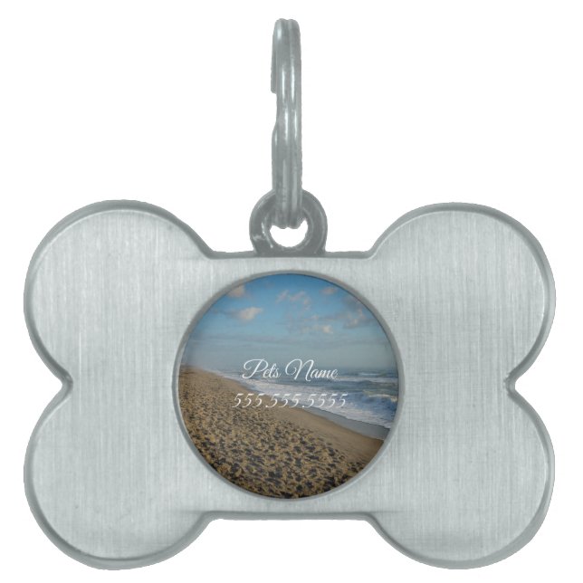 A Cocoa Beach Morning Pet ID Tag (Front)