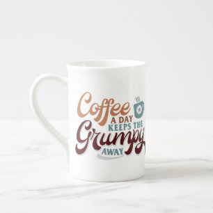 A Coffee a Day for Coffee Lover Gift Bone China Mug