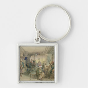 A Coffee House, Constantinople, 1854 (pen & ink & Keychain
