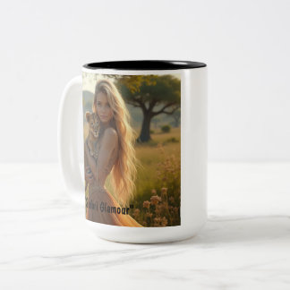 a coffee mug,cup of coffee, Safari Two-Tone Coffee Mug