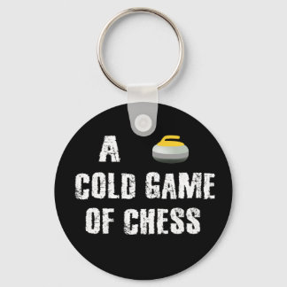 A Cold Game of Chess Curling Keychain