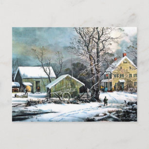 A Cold Morning - Art Poscard Postcard