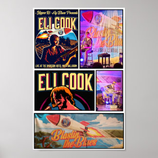 A collage from a music concert poster