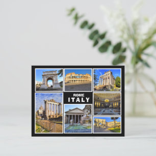 A collage from Rome, Italy Postcard