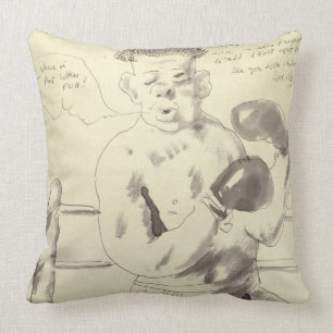 A Collection of Eight Illustrated Letters to his F Throw Pillow