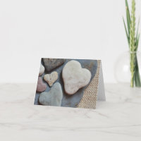 A collection of Heart Shaped Rocks Card
