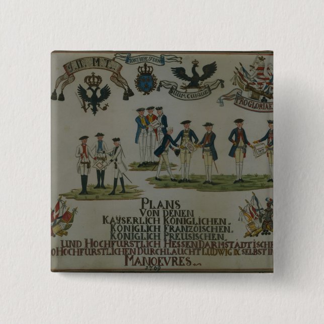 A collection of maneouvre plans 2 inch square button (Front)
