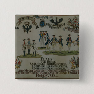 A collection of maneouvre plans 2 inch square button
