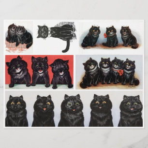 A Collection ofBlack Cats by Louis Wain