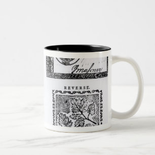 A colonial six dollar bill Two-Tone coffee mug