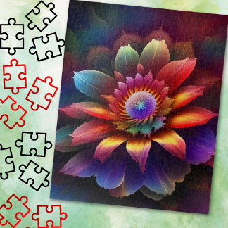 A Colorful Abstract Flower  Jigsaw Puzzle