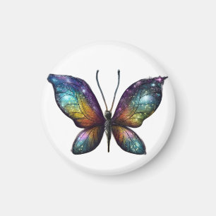 A colorful butterfly with galaxy-like wings is dep magnet
