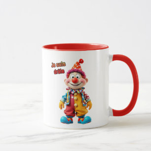 A colorful clown thinks he's funny. mug