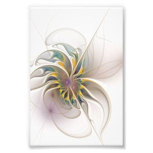 A colorful fractal ornament. Abstract Flower art Photo Print