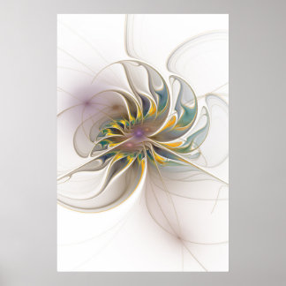 A colorful fractal ornament. Abstract Flower art Poster