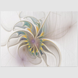A colorful fractal ornament. Abstract Flower art Tissue Paper
