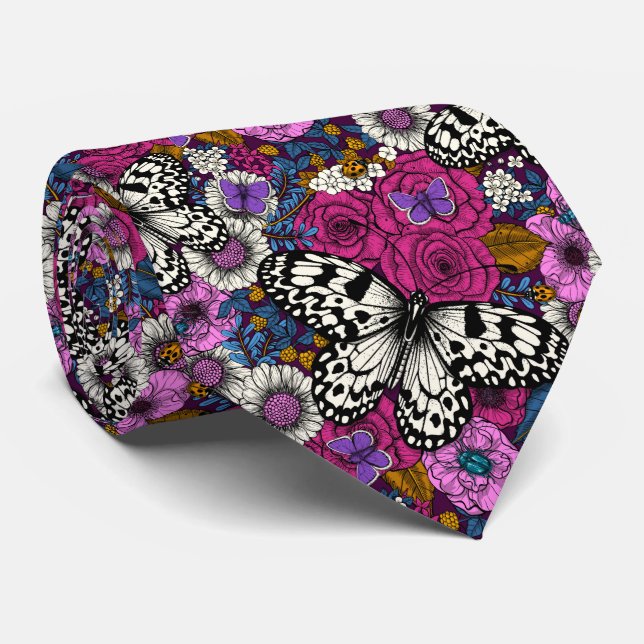 A colorful garden II Tie (Rolled)