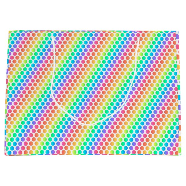 A colorful gift bag with a vibrant rainbow  (Front)