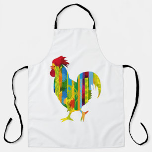 A colorful rooster apron
