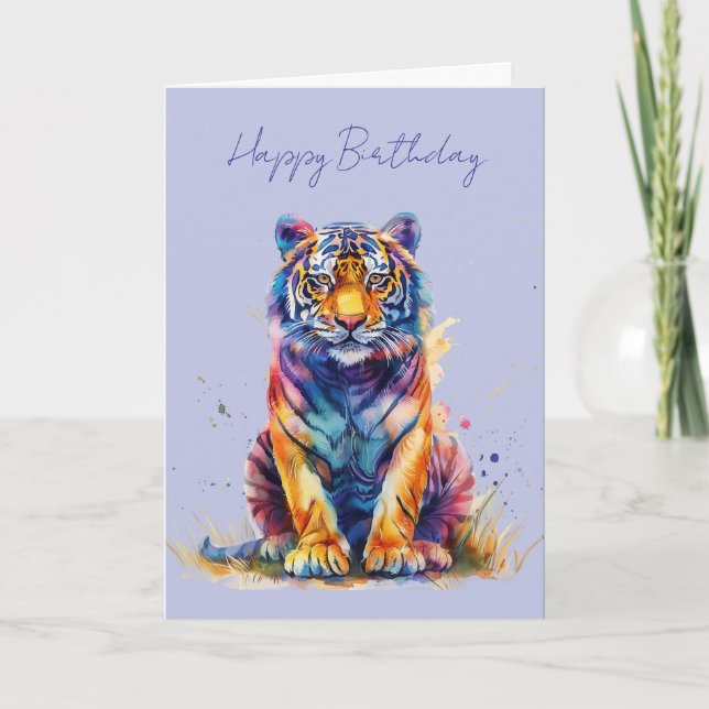 A Colorful Tiger Artwork Card (Front)