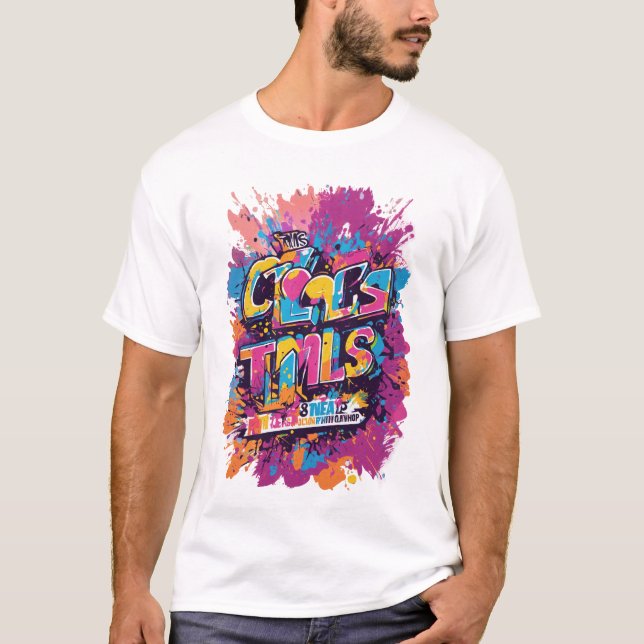  a colour run event. on a white t-shirt (Front)