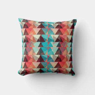 A colourful abstract pattern throw pillow